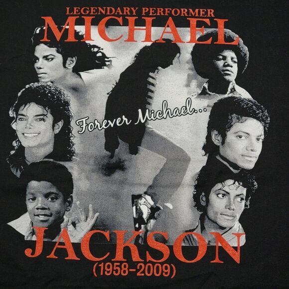 Michael Jackson Forever Michael SS Black Unisex Tee  - Size 4XL - Picture 1 of 4